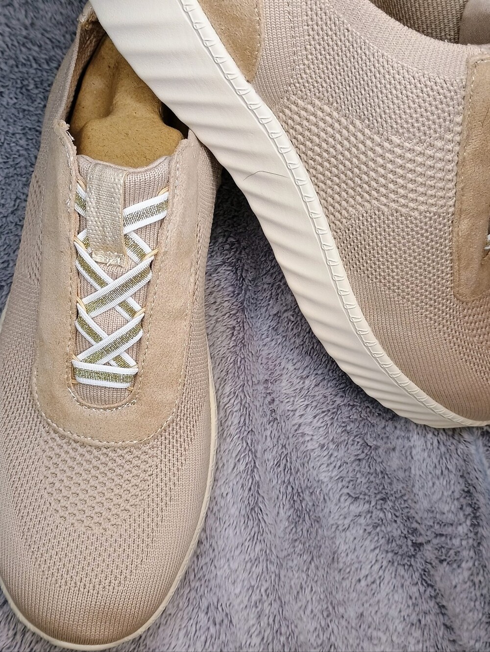 Lifestride Shoes Women Bzees 9.5 Airstep Wanderer Beige Stretch Ultra Light NEW